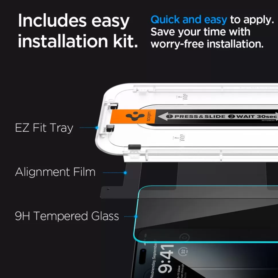 Spigen Iphone 15 Pro Max*Szkło Hartowane Glas.tr ”ez Fit” iPhone 15 Pro Max Privacy