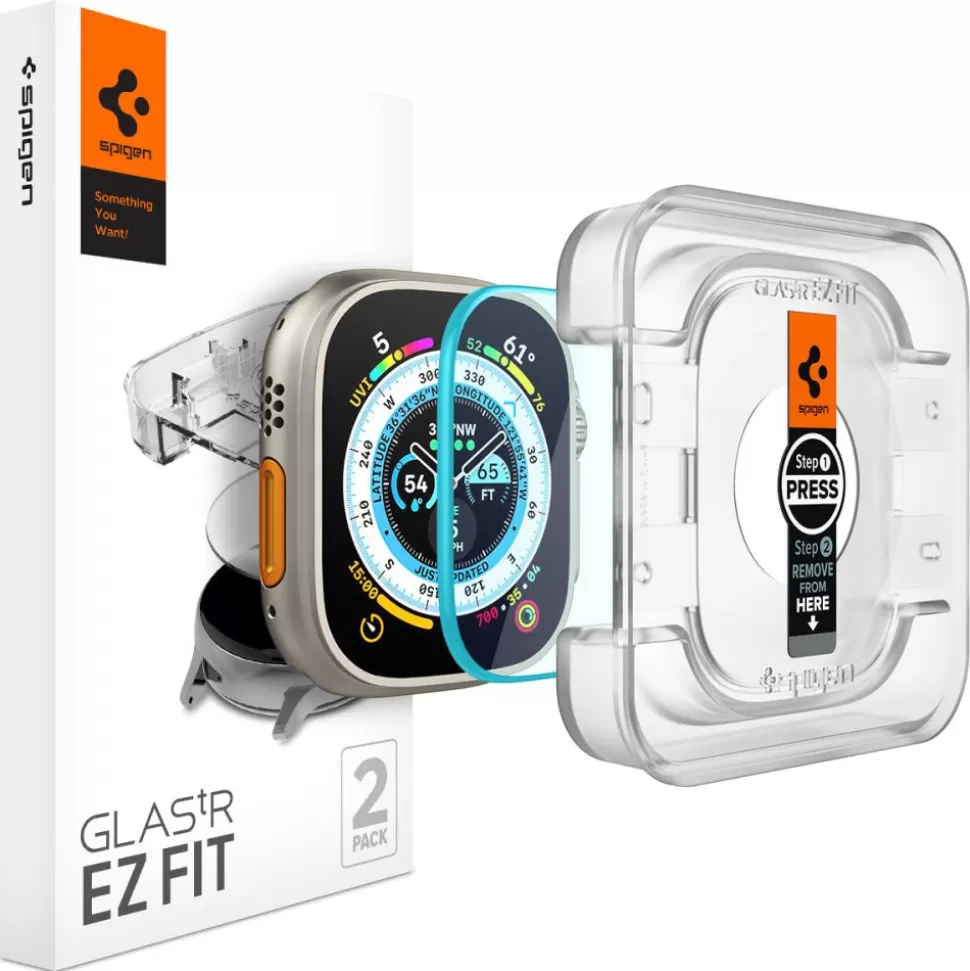 Spigen Apple Watch Ultra 49Mm | Apple Watch Ultra 2 49Mm*Szkło Hartowane Glas.tr ”ez Fit” 2-pack Apple Watch Ultra (49 Mm) Clear