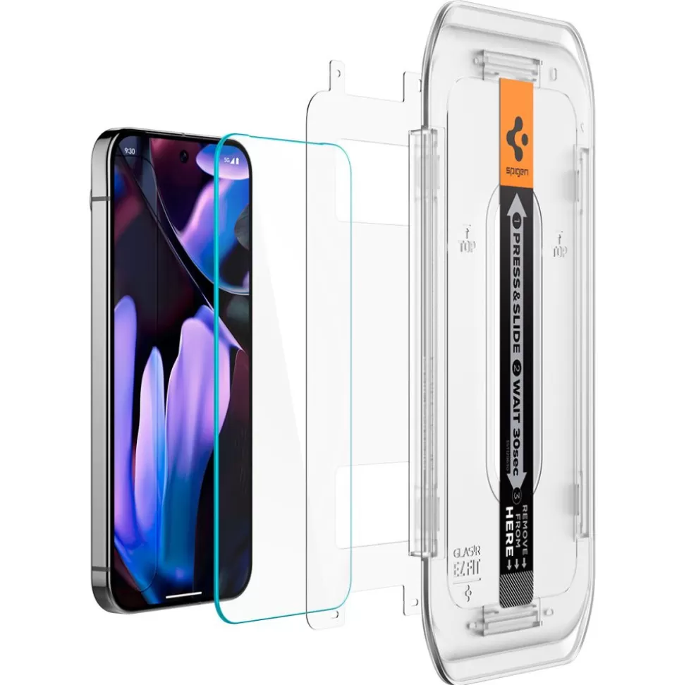 Spigen Pixel 9 | Pixel 9 Pro*SZKŁO HARTOWANE GLAS.TR ”EZ FIT” 2-PACK GOOGLE PIXEL 9 / 9 PRO CLEAR