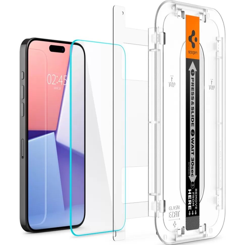 Spigen Iphone 15 Pro*Szkło Hartowane Glas.tr ”ez Fit” 2-pack iPhone 15 Pro Clear