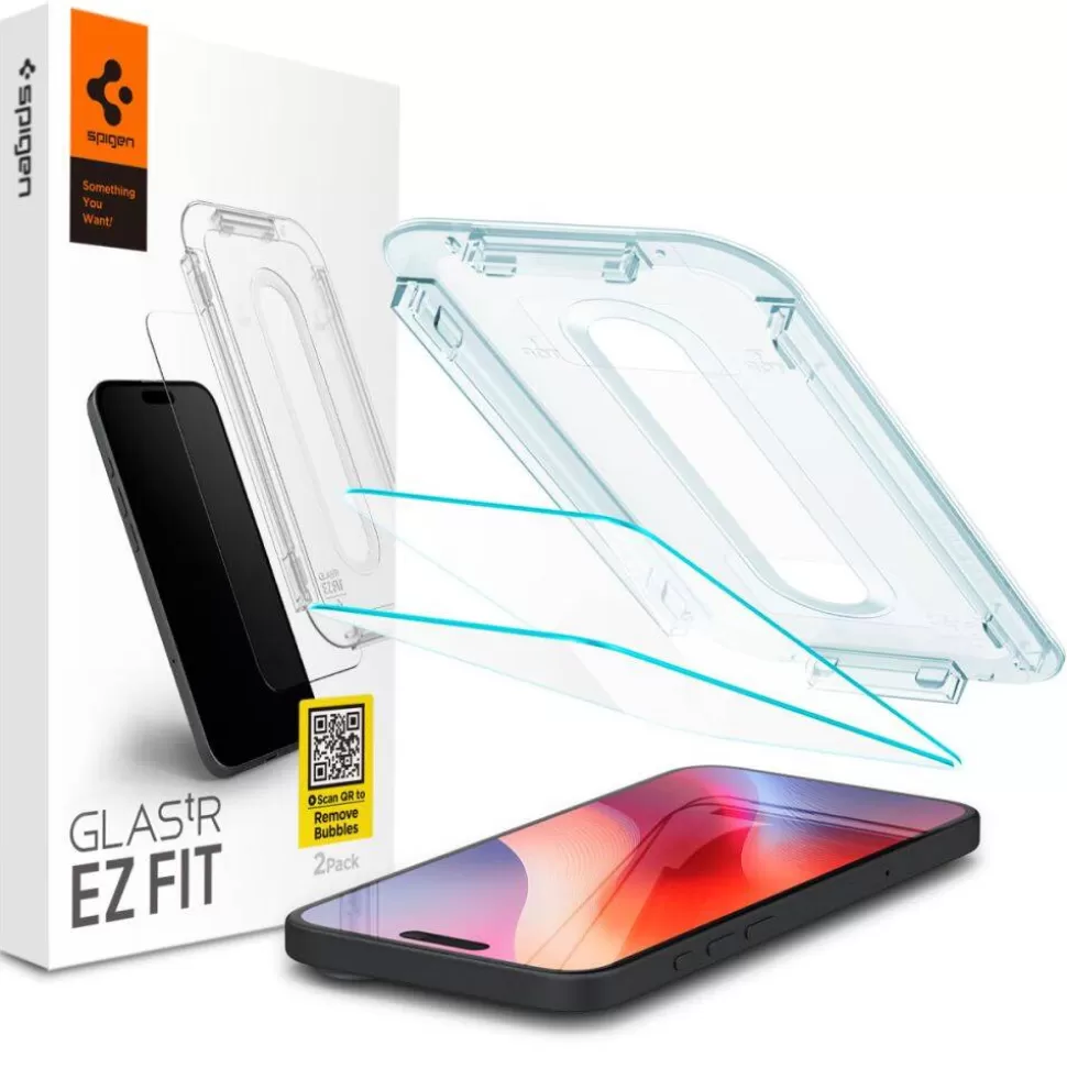 Spigen Iphone 16 Pro Max*SZKŁO HARTOWANE GLAS.TR ”EZ FIT” 2-PACK IPHONE 16 PRO MAX CLEAR