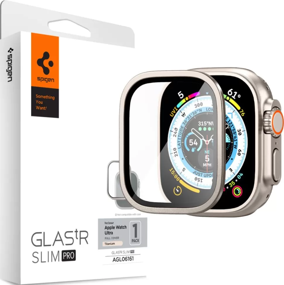 Spigen Apple Watch Ultra 49Mm | Apple Watch Ultra 2 49Mm*Szkło Hartowane Glas.tr Slim Pro Apple Watch Ultra (49 Mm) Titanium