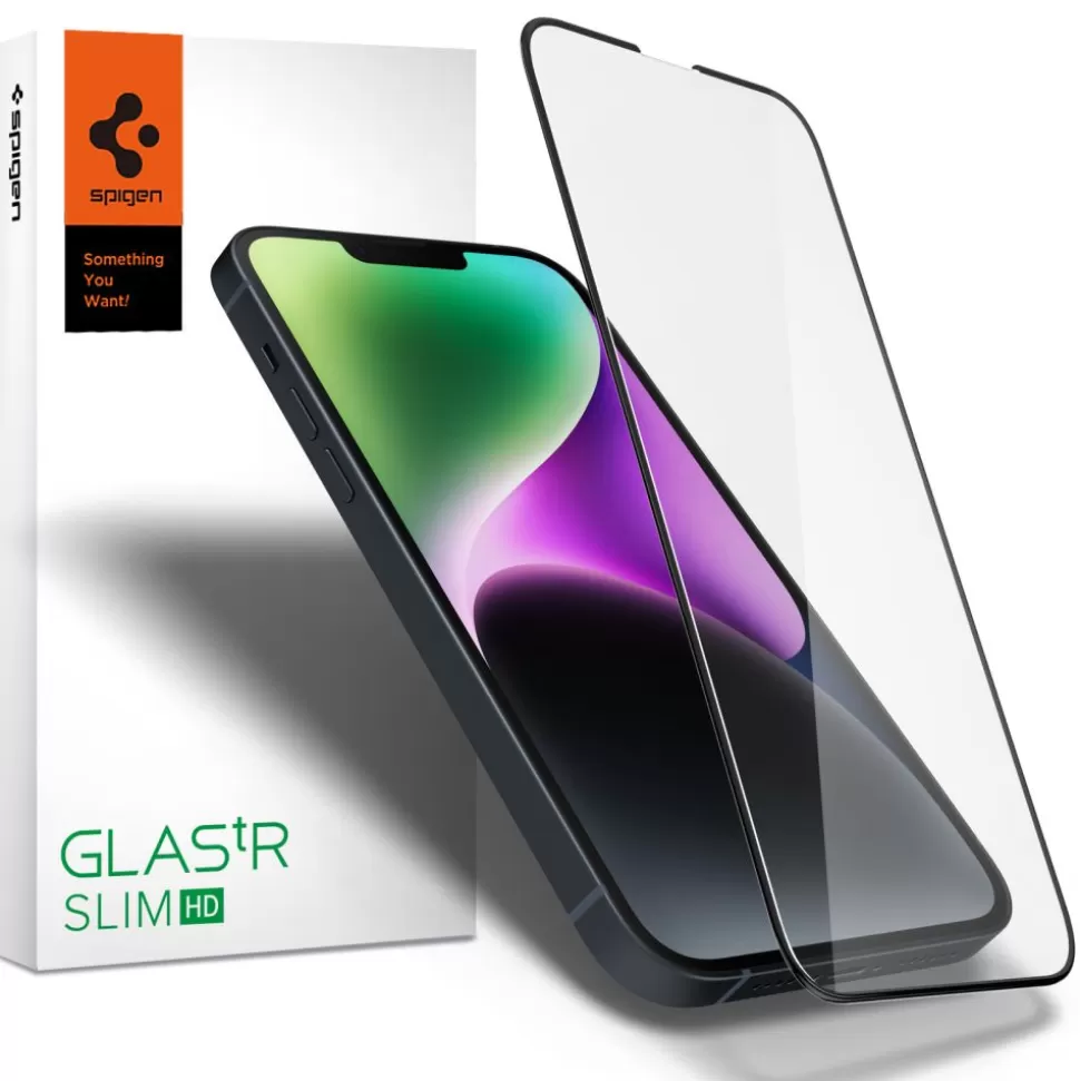 Spigen Iphone 13 | Iphone 13 Pro*Szkło Hartowane iPhone 14 / 13 Pro / 13 Glass Fc Full Cover Black