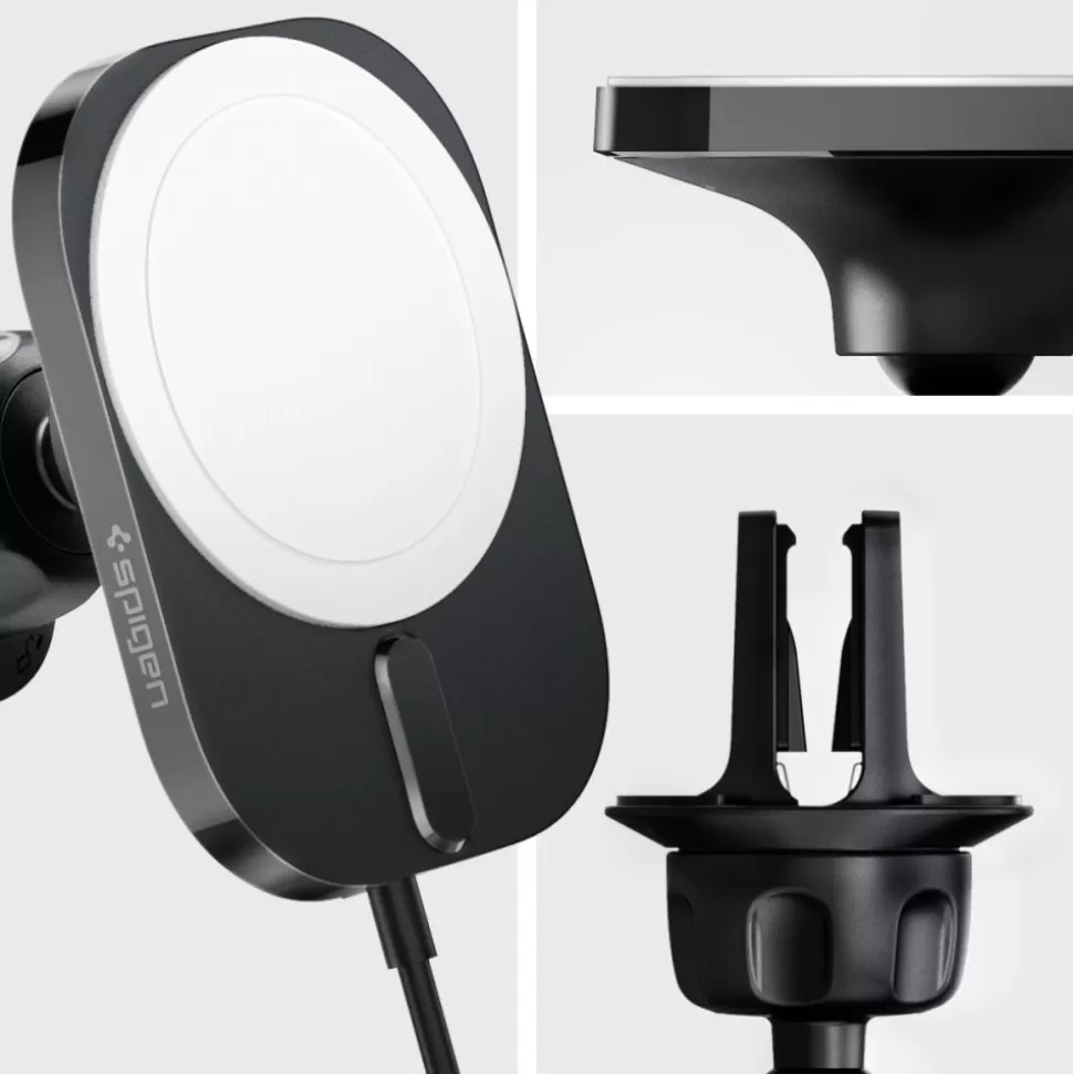 Spigen Iphone 12 Mini | Iphone 12*Uchwyt Itm12w Onetap Pro 3 Magnetic Magsafe Vent Car Mount Wireless Charger Black