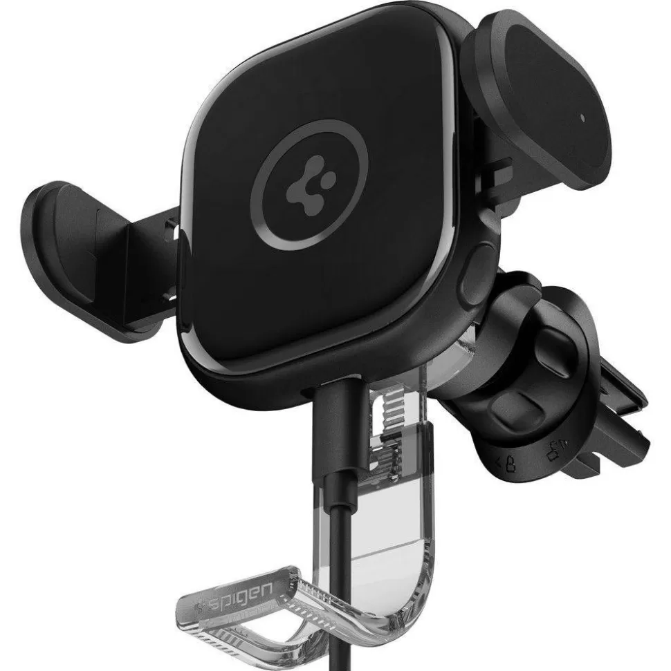 Spigen Uchwyty Samochodowe*Uchwyt Uts12w Onetap Universal Vent Car Mount Wireless Charger Black